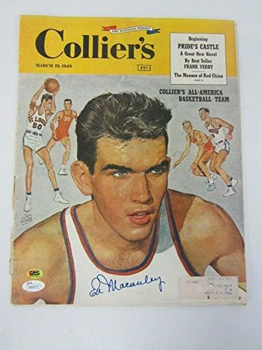 Университет на Сейнт Луис Ед Маколи подписа договор с баскетбольным списание Colliers 1949 JSA COA - Списания