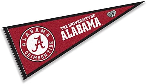 Вимпел с логото на Университета на Алабама Crimson Tide Circle и Флага