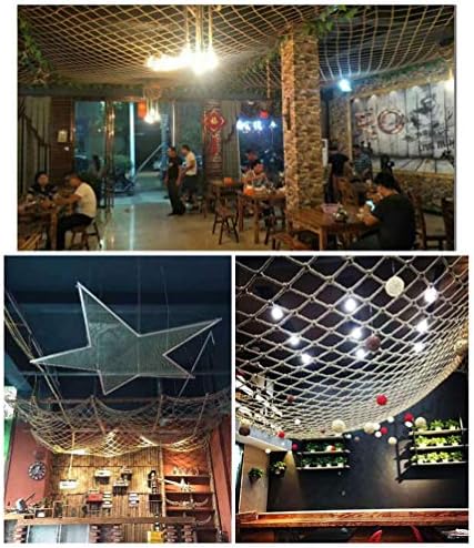 Yuwuxin защитна мрежа, веревочная мрежа за растенията / площадка，Декоративна мрежа за риби за маси / снимки, естествен джутовый