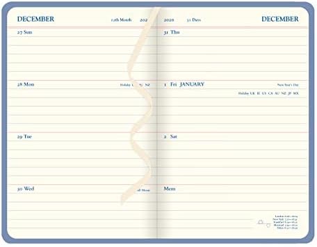 Календар на седмица в 2021 година, за да видите, с размерите на книга, Синьо (C081913-21)
