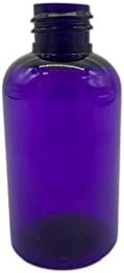 2 унция Виолетови пластмасови бутилки Boston - 12 опаковки на Празни бутилки за еднократна употреба - Не съдържат BPA - Етерично масло - Ароматерапия | Черна Прижимная дело