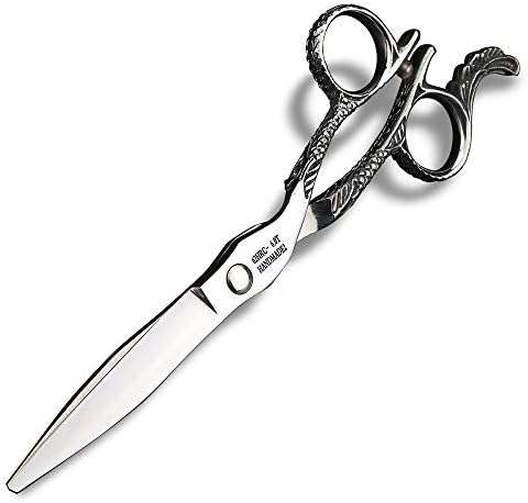 XUANFENG 6 Сребърни Професионални Фризьорски Ножици Япония 440C Комплект Ножици за Куха каменна Коси, Ножици за Рязане
