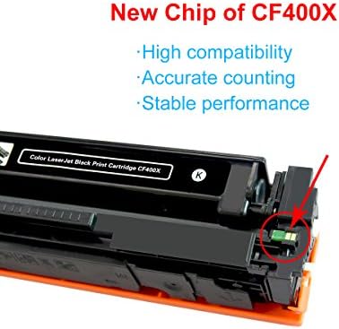 Съвместими замяна RapmininK за тонер-касета 201X CF400X за употреба с принтери Color Laserjet Pro MFP M277dw M277n MFP