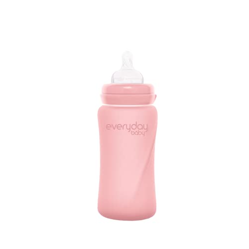 Стъклена детска бутилка Healthy + 240 мл (8 унции) (Розово-розови)