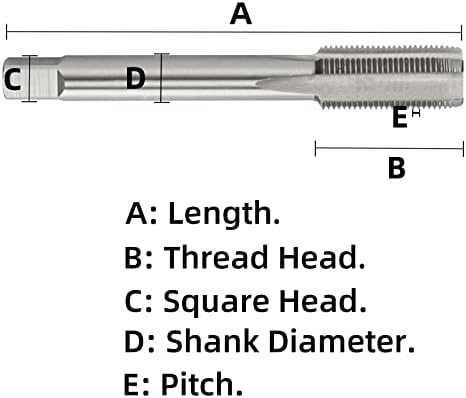 Метчик и набор от клишета Aceteel M52 X 1,5 за лявата ръка, Метчик за нарязване на резба на машината HSS M52 x 1,5