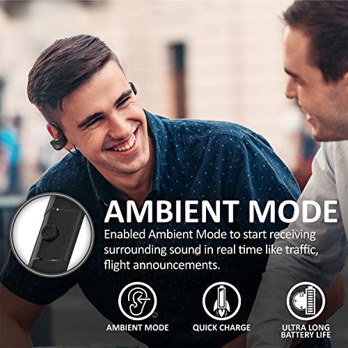 Bluetooth-Слушалки Bliiq, [Колибри][Ambient Mode |Слушалки SpinFit] стерео слушалки с високи бас с микрофон,