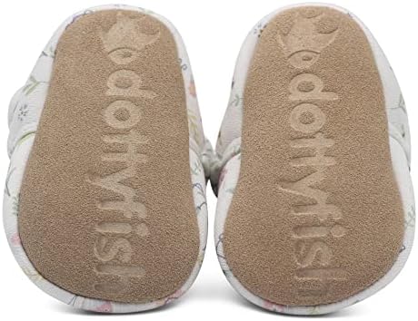 Памучен детски обувки Dotty Fish с топла руното облицовка.