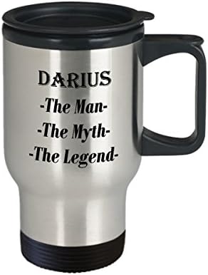 Дариус - Човек, Мит, Легенда, Невероятна Кафеена Чаша за Подарък - Пътна Чаша на 14 грама