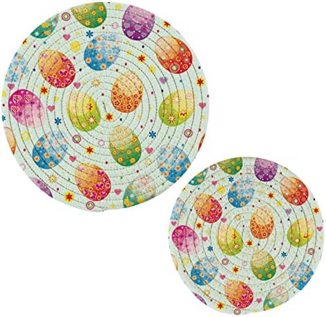 Комплект за Каботажните Разноцветни Великденски яйца ALAZA, 2 бр., кухненски ръкавици за Кухня, Памучни Подложки, подложка
