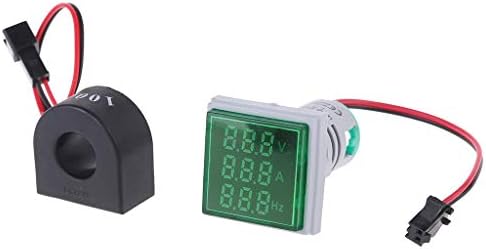 22 мм Волтметър ac Измерване на честотата на тока Квадратен Сигнал, лампа, AC 60-500 В 0-100A 20-75 Hz Цифров Панел Led Индикатор