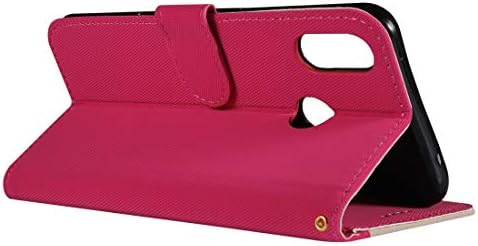 Чанта за мобилни Телефони на Тъканта Ред Бродерия Хоризонтален Флип Кожен Калъф с Титуляра, Отделения за карти и Чантата за Huawei Nova 3i (Червен) Калъфи-чанти (Цвят: Розо