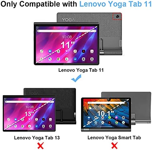 Хибриден калъф-за награда Fintie за Lenovo Yoga Tab 11 2021, устойчив на удари калъф с прозрачен заден панел за
