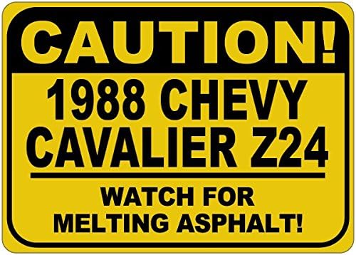 1988 88 Знак CHEVY CAVALIER Z24 Внимателно, топене на асфалт - 12 x 18 Инча