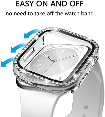 Калъф Nxtudy за Apple Watch SE 2022 Series 6 5 4 SE 2019 със защитно фолио за дисплея, 2 опаковки, твърди броня от КОМПЮТЪР,