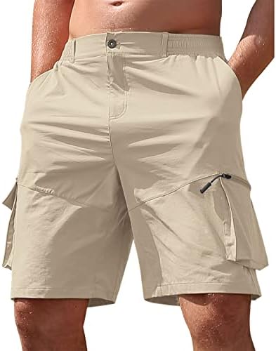 WENKOMG1 Мъжки къси Панталони-Карго, Обикновена Многофункционални Бойни Панталони С много Джобове, Ежедневни Работно Облекло,