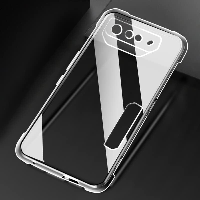 калъф за Asus ROG Phone 7 Ultimate, Мека делото от TPU, устойчив на удари Силикон Броня, защита от пръстови отпечатъци, пълен размер на Защитен калъф за Asus ROG Phone 7 Pro (6,78 инча) (прозр