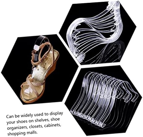 SOLUSTRE 50 Бр Поставка за дисплея на Тавата за обувки Прозрачни Сандали, Сандали за Маратонки, Акрилни Стойки