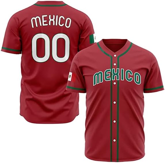 Персонализиран Номер за Името на Мексико Бейзболна Майк, 2023 Световната класика Shirt Jersey за Мъже и Жени (XS-6XL)