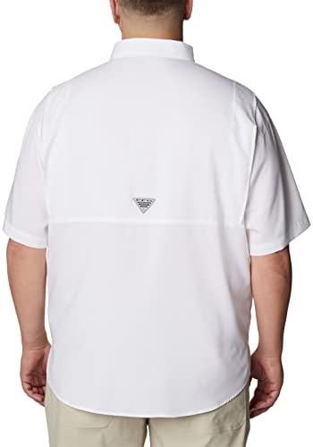 Мъжка риза Tamiami с къс ръкав Columbia NCAA Crimson Tide, Голям размер, АЛА - Бял