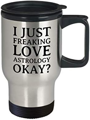 Забавна Астрологическая Чаша за пътуване - Идея за подарък Астрологу - Аз просто Дяволски обичам Астрологията
