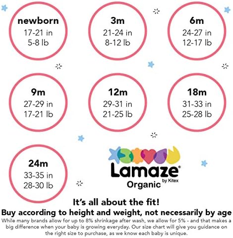 Lamaze Organic Baby гащеризон за новородени момичета