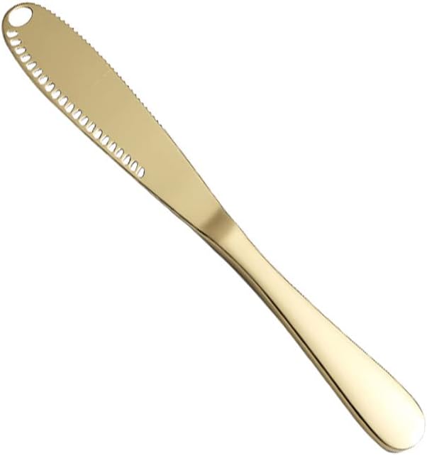 SOOBU 430 Нож За Сирене с Кръгла Дупка От Неръждаема Стомана, Отварачка За Намазки Масло, Творчески Нож За Намазки