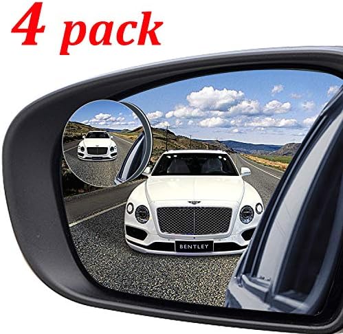 Огледало за слепи зони от 4 дисциплини, 2 Кръгло HD Стъкло Без Куполна Огледало за слепи зони за Обратно виждане с възможност за завъртане на 360 ° За suv Автомобил