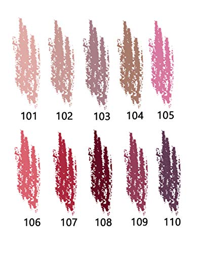 Професионален молив за очна линия на устните Лило продължително действие 10 Наситени цветове със зехтин, хлопковым