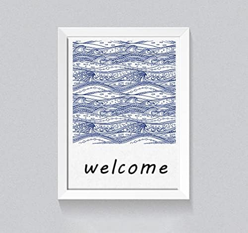 LANGFON Ретро стил Океанските вълни Фон Прозрачни печати за направата на картички, Декорации DIY Scrapbooking,