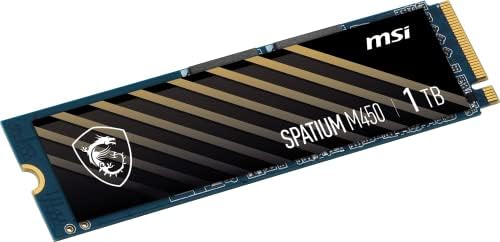 MSI SPATIUM M450 PCIe 4.0 NVMe М 2 Вътрешен слот твърд диск с капацитет от 1 TB до 3600 Mbps, 3D NAND до 600 ТБВт