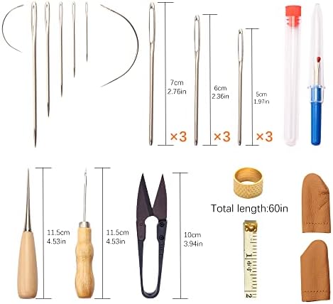 Комплект за Шиене от кожата YUSBUTON, Инструменти и Аксесоари за Шиене на кожа, Инструменти за Шиене на кожа със собствените