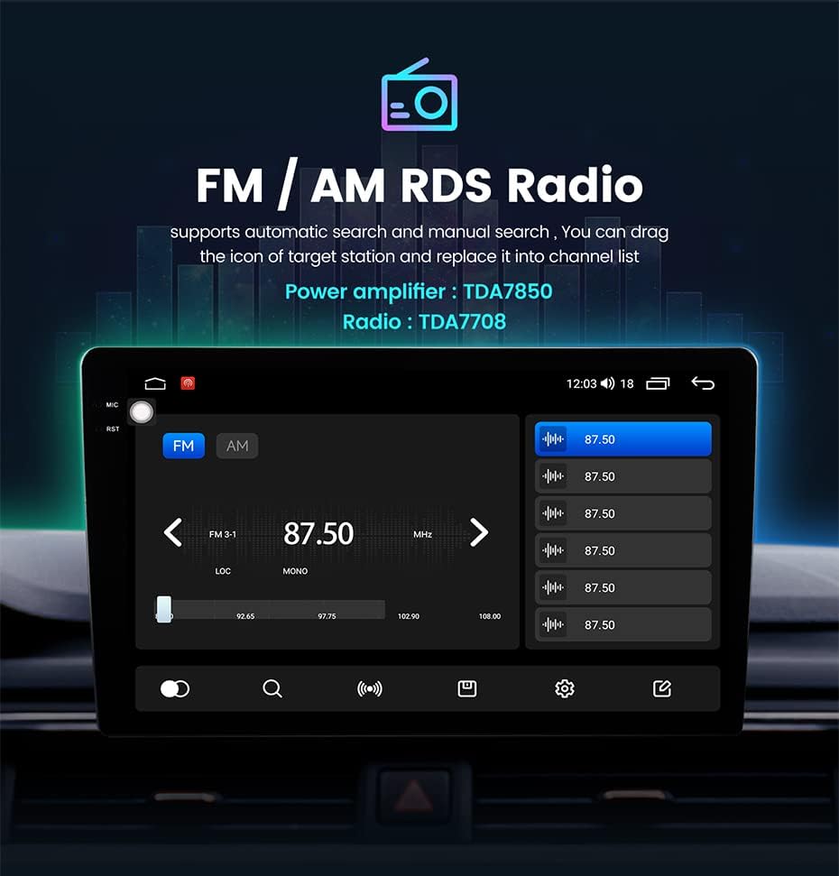 Android 11 Автомобилното радио Стерео 9,5-инчов QLED Сензорен екран 2000x1200, Гласово управление, Восьмиядерный GPS Navi,