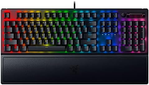 Ръчна детска клавиатура Razer BlackWidow V3: Жълти механични превключватели - Линейните и безшумни - Цвят RGB подсветката