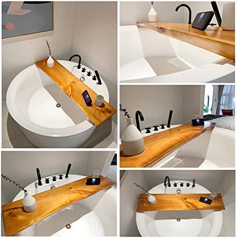 PFCDZDU Дървен Палет за баня, Декоративен Органайзер за баня, Водоустойчив Шкаф за Кърпи за ръце, Гел за къпане (Размер: