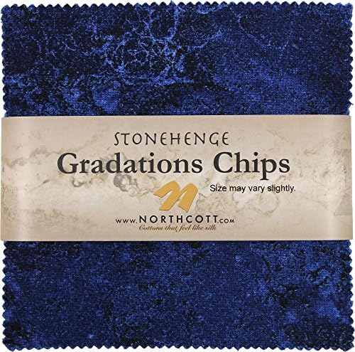 Каменна Бележчица Stonehenge Gradations Brights индиго 42 5-инчов Квадрата Charm Pack Northcott