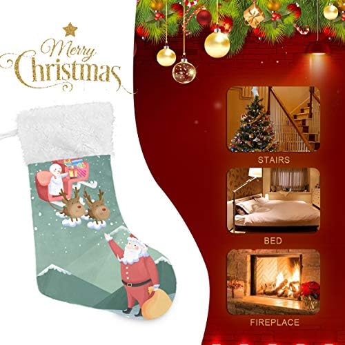 Коледни Чорапи PIMILAGU под формата на Снежен човек, Помага дядо коледа, 1 Опаковка 17,7 инча, Окачени Чорапи за