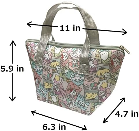 Чанта със студена изолация Sanrio Characters, Множество Чанта за продукти, Тип лодка 5.9 инча (В) x 11 см (Д) x е 4,7