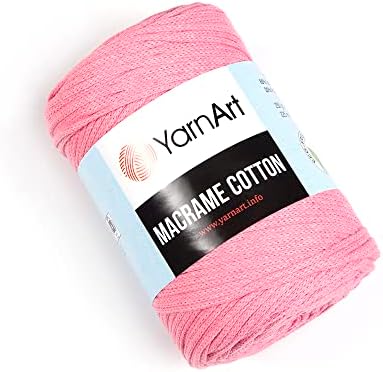 YarnArt Ресни от памук Хармонични цветове, Уникални Изделия от ресни 8,80 унция, 246,06 Ярда 80% Памук, Ресни от въжето,