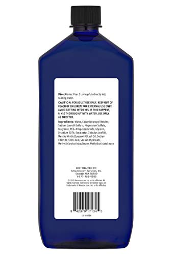 Brand - Пенящаяся вана Solimo с аромат на евкалипт и мента, с Етерични масла, 34 течни унции (опаковка от 4 броя)