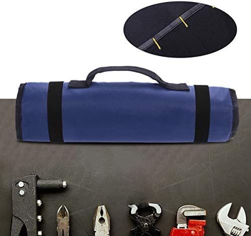 Lurrose Чанта за инструменти на колела, Преносими Сгъваеми Клещи, Отвертка, Гаечен ключ, Чанта за носене, Roll Калъф,