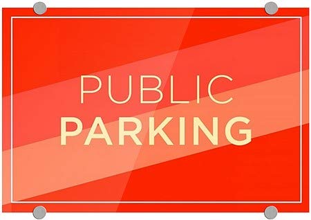 CGSignLab | Акрил знак на премиум-клас Обществен паркинг -Модерна и диагонал | 18 x12