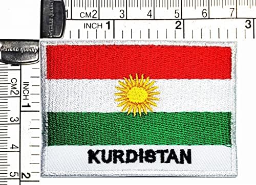 Kleenplus 2 бр., 1,7X2,6 инча. Нашивка с Флага на Кюрдистан, Тактически Военен Флаг, Апликации, Ленти, Флаг на Страната Свят,