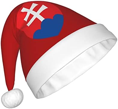 ЗАЛТАС Словашки Герб Коледна Шапка За Възрастни Удобни Меки Шапки на Дядо Коледа За Коледа, Нова Година, Празнични