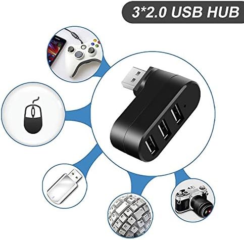SBSNH USB Хъбове 3 Порта USB 2.0 Хъб Мини Отточна тръба на шарнирна връзка Сплитер Адаптер Хъб за КОМПЮТЪР, Лаптоп USB