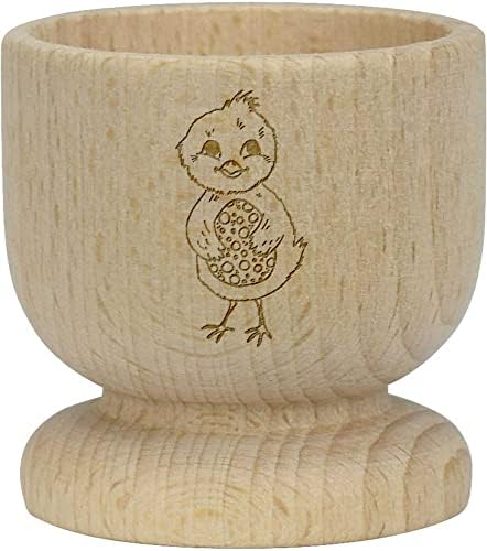Дървена чаша за яйца Azeeda Великденското пиле (EC00022855)
