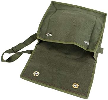 X-DREE Регулируема Презрамка с превръщането заключване, Двойни джобове, Армията Зелена Холщовая чанта за Дърводелец-електротехник
