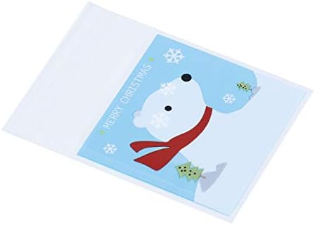 Abaodam 100 Коледни Торбички За Бонбони Креативен Подарък Пакет Преносим Калъф За Съхранение на Бисквитки, за Домашно
