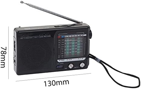 GKMJKI Ретро Погодное радио, Полнодиапазонное Джобно SW AM FM, Мини-Вграден високоговорител с батерии (Цвят: