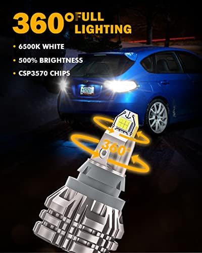 Auxbeam 2023 Обновена led лампа 921, за да направите резервно осветление заден ход, 44 W 6000 Лумена 500% са Изключително ярки