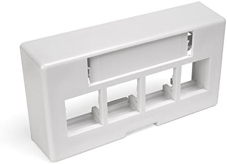 Leviton 49910-EW4 4-Портов Модулни Мебели за дома панел повишена дълбочина QuickPort, бяла